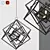 Cubist Small Chandelier: Modern Elegance 3D model small image 1