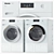 Miele Washing Machines Set: WWV 980 WPS WhiteEdition & WCR 890 WPS ChromeEdition 3D model small image 1