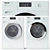 Miele Washing Machines Set: WWV 980 WPS WhiteEdition & WCR 890 WPS ChromeEdition 3D model small image 2