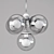 Elegant Modo Chandelier: 5 Globes 3D model small image 2