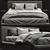 Elegant TULISS Bed: Modern & Stylish 3D model small image 1