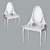 Modern White Dressing Table with Mirror - IKEA HEMNES 3D model small image 1