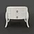 RIMINI Bedside Table: Pearl White Lacquer 3D model small image 3