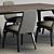 Modern Minotti Evans Table and York Chair Set 3D model small image 2