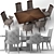 Elegant Coliseum Dining Set 3D model small image 3