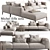 Premium Michel Effe Corner Sofa 3D model small image 1