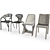 Sleek Black Plastic Chairs 3D model small image 3