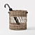 Rattan Oval Umbrella Holder 3D model small image 1