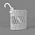 Rattan Oval Umbrella Holder 3D model small image 3