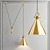 Elegant Brass Pendant Lighting 3D model small image 1