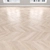 Light Oak Parquet: Herringbone, Linear, Chevron 3D model small image 3