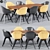 Modern Dining Chair Set 3D model small image 1