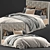  Luxe Grey Kingston Queen Bed & Mat 3D model small image 1