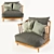 Stylish Archive Armchair: High Quality 3D Model 3D model small image 2
