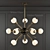 White Glass Sputnik Chandelier 3D model small image 1