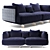 Natuzzi Campus Sofa: Modern Comfort 3D model small image 1