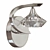 Elegant Chrome and Crystal Wall Sconce 3D model small image 1