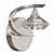 Elegant Chrome and Crystal Wall Sconce 3D model small image 2