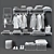 Modern Mesh Hanging Closet Organizer 3D model small image 3