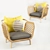 Boa Rattan Armchair - High Quality Model 3D model small image 1