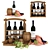 Title: Grapevine Wine Set 3D model small image 1