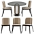 Sleek Soho Keramik Dining Set 3D model small image 1