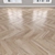 Oak Parquet Floors: Herringbone, Linear & Chevron 3D model small image 2