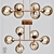 Bubble Glass Chandelier Brass 3D model small image 1