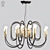 Elegant Crystal Chandelier Pendant 3D model small image 1