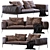 Lifesteel Flexform Sofa: Contemporary Comfort 3D model small image 1