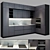 Sleek Modern Kitchen: 015 3D model small image 1