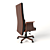 Modern Office Arm Chair with Textured Finish 3D model small image 2