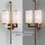 Elegant Liaison Double Arm Sconce 3D model small image 1