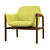 Elegant Miller Arm Chair 3D model small image 1