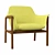 Elegant Miller Arm Chair 3D model small image 2