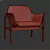 Elegant Miller Arm Chair 3D model small image 3