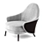 Elegant Minotti Angie Armchair 3D model small image 2