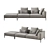 Modern Michel Effe Sofa: High-Quality 3D Model 3D model small image 1