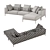 Modern Italian Sofa: Michel Effe 3D model small image 3