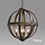 Spence Pendant | Restoration Hardware | Wooden Pendant Light 3D model small image 3