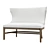 Elegant Upholstered Bench 3D model small image 1
