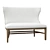 Elegant Upholstered Bench 3D model small image 2