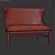 Elegant Upholstered Bench 3D model small image 3