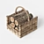 Rustic Rattan Log Holder 3D model small image 2