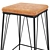 Modern Gunmetal Bar Stool Set 3D model small image 2