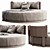 Modern Carbon Daybed: Skyline Windsor 3D model small image 1