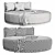 Modern Carbon Daybed: Skyline Windsor 3D model small image 3