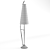 Scandi Mid-Century Floor Lamp 3D model small image 3