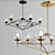 Rowan Gold Chandelier: Handcrafted Elegance 3D model small image 1