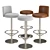 Sayer Swivel Backless Barstool 3D model small image 1